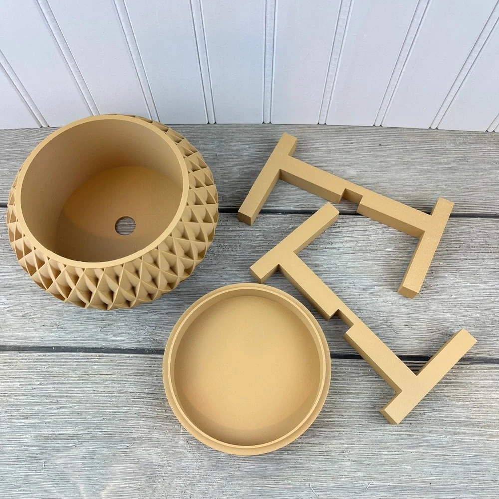 Indoor Flower Pot, The Cinor Planter Pot w/ Drainage Hole & Drip Tray